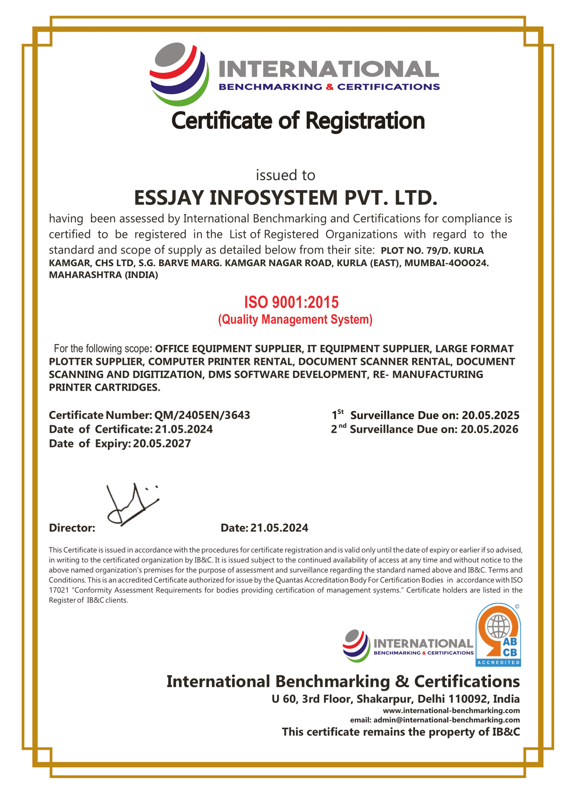 ISO 9001:2015 QMS