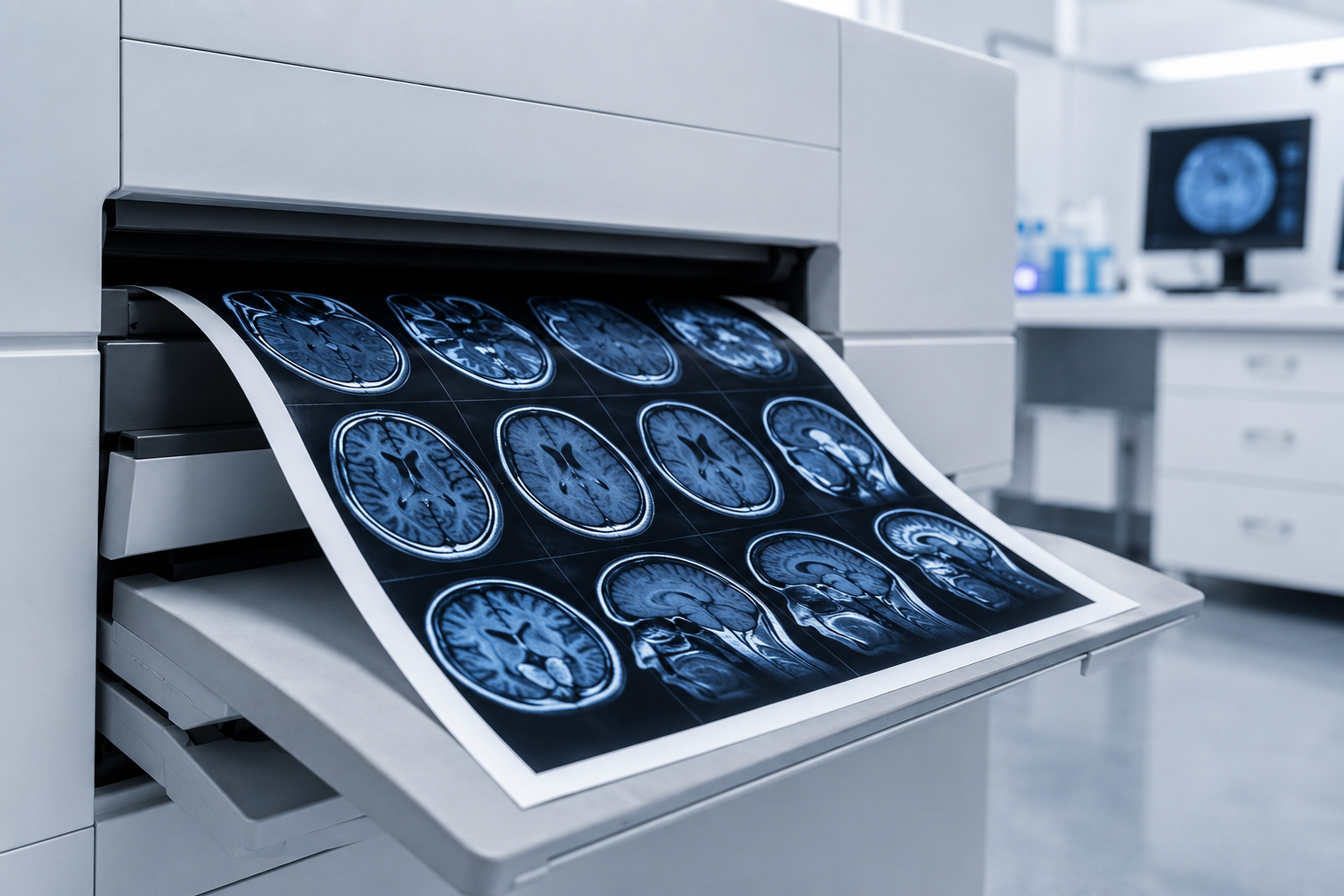 Medical images printing through an inkjet output workflow